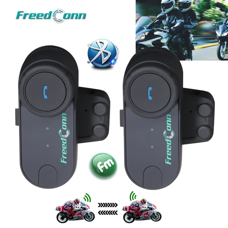 Freedconn TCOM-VB BT Motorcycle Helmet Bluetooth Headset Intercom Interphone FM 