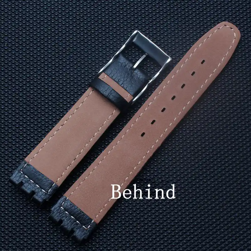 The New! Leather strap for Swatch Swatch YCS YAS YGS Men and women 17mm ...