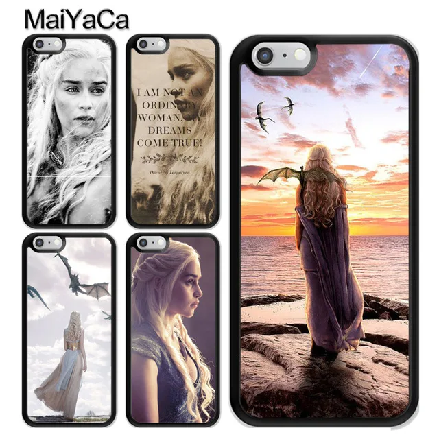 MaiYaCa Game Daenerys Targaryen для iPhone 4S SE 5C 5S 5 6 6S 7 8 Plus X XR XS MAX черный мягкий чехол телефона