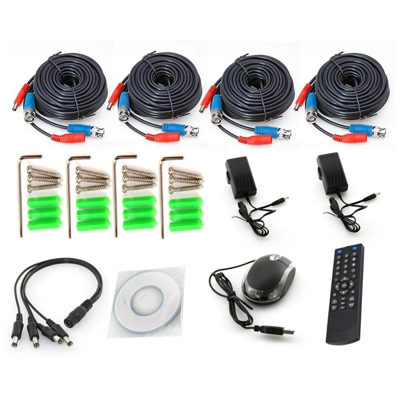 PUAroom 720P 4CH HD 1280TVL камера видеонаблюдения 24PCS IR LEDs система DVR Регистратор|Камеры