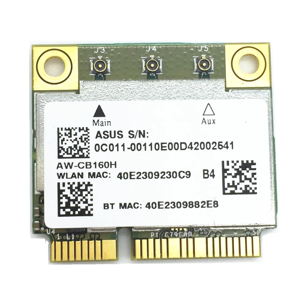 40 см MHF4 антенны+ AW-CB160H BCM94360HMB BCM94360 Половина мини PCI-express 802.11AC 1300 Мбит/с беспроводной Wi-Fi WLAN Bluetooth 4,0 карты