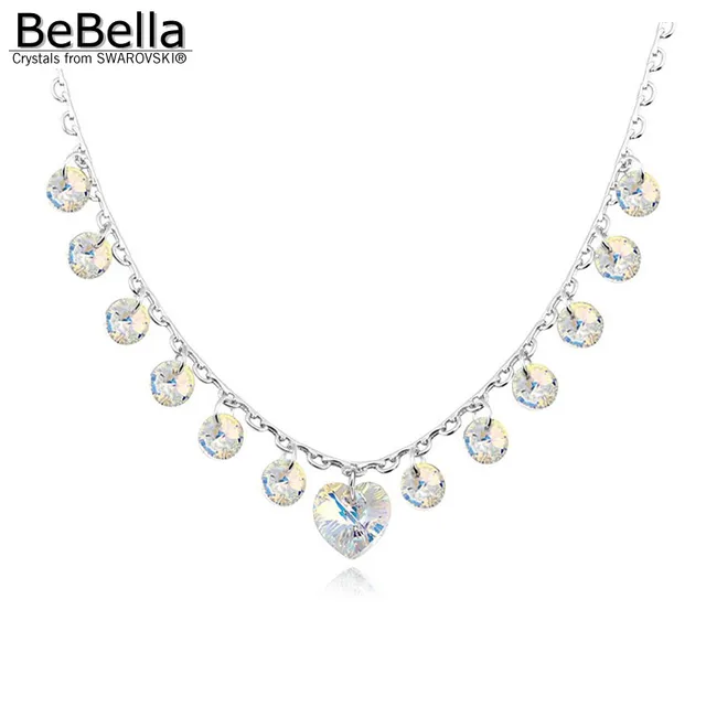 BeBella crystal heart charm necklace Made with Crystals from Swarovski necklace jewelry for women 2018 new brand gift