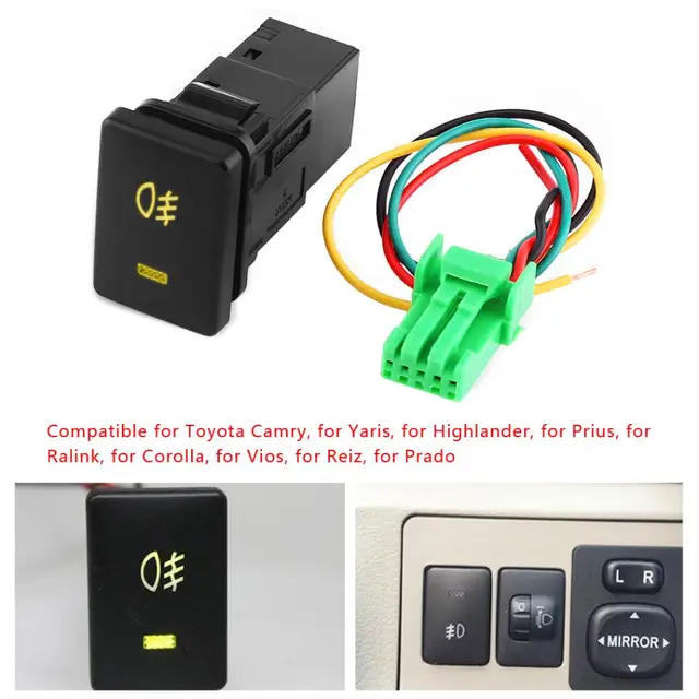 Dc 12v Foglight Switch For Toyota 4 Wire Car Foglight
