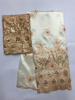 

Sequins beads George Lace High quality george lace fabric with net lace fabric blouse red for wedding dress green White Gold