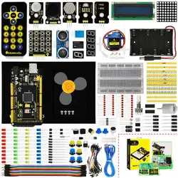 Keyestudio чайник Starter Kit для Arduino проект + Мега 2560 R3 + Руководство пользователя + 1602LCD + шасси + PDF (онлайн) + 35 проект + видео