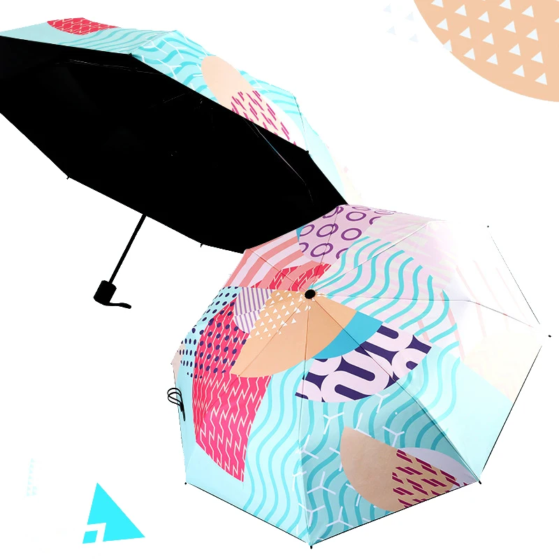 

Creative Folding Umbrellas Women Sun Rain Umbrella Personality For Men Sunshade Umbrellas Anti-UV Compact Pocket Umbrella Cute