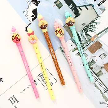 

5 pcs Cute candy bowtie donuts gel pen Blue Erasable color ink pens 0.5mm ballpoint Stationery Office school supplies F438