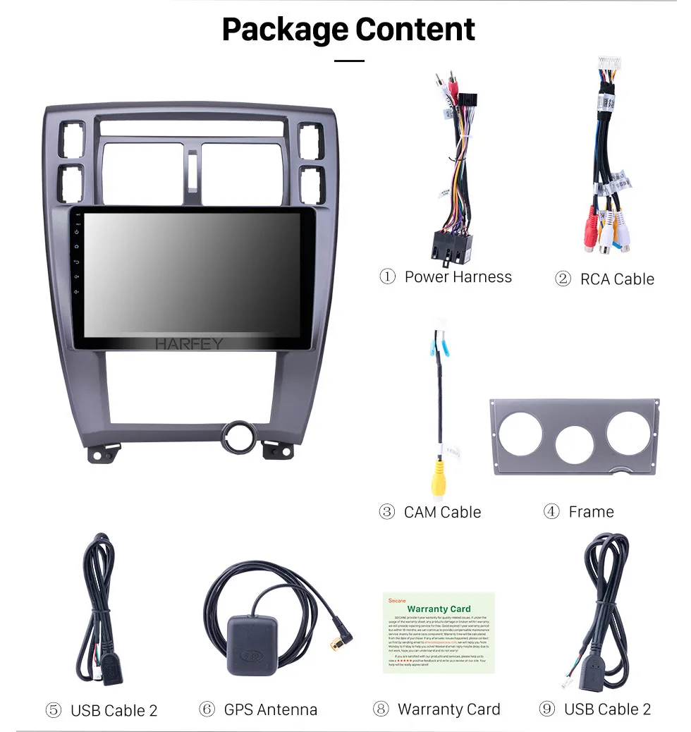 Flash Deal Harfey Android 8.1 Radio 10.1inch For 2006-2013 Hyundai Tucson LHD GPS Navigation Car multimedia player Stereo Bluetooth 3G SWC 18