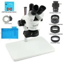 30MP 2 K камера микроскопа HDMI 1/2 адаптер объектива Simul-focal Тринокулярный стереомикроскоп 3,5-90X для ремонта пайки телефона PCB
