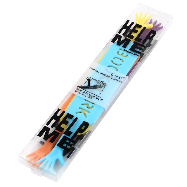 4pcs/lot Creative Help Me Bookmark Funny Books Mark Novelty page holder Stationery Office school supplies Gift free shipping