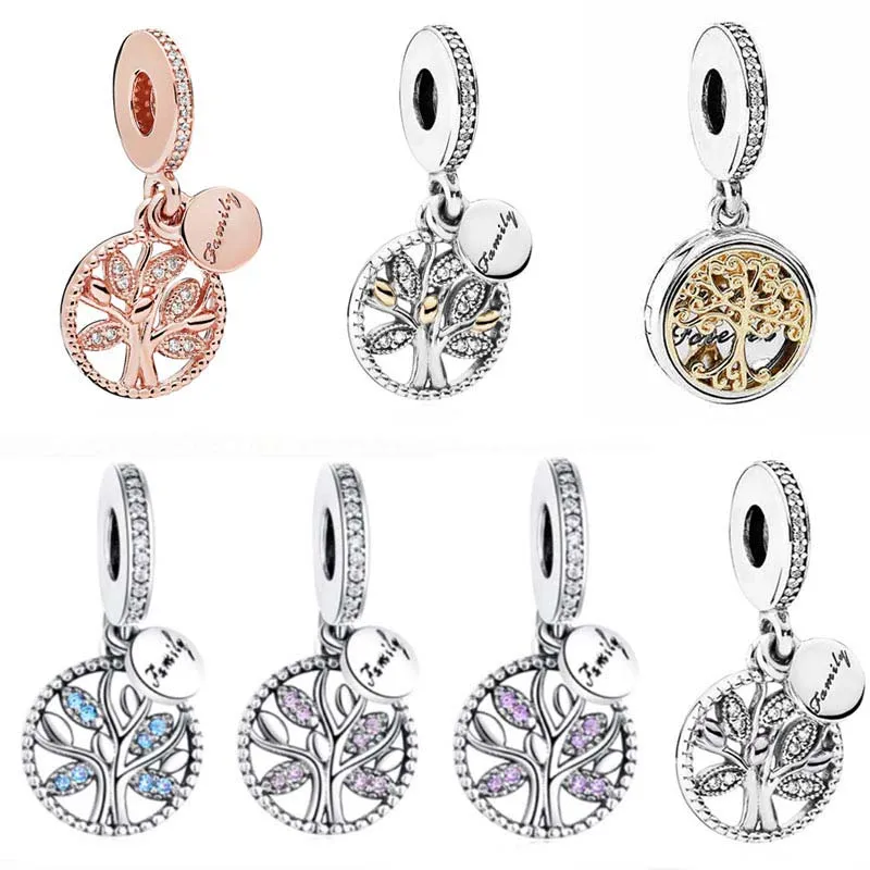 

Rose Gold Family Heritage Roots Two-tone Locket Pendant Charm Fit Pandora Bracelet 925 Sterling Silver Bead Charm Jewelry