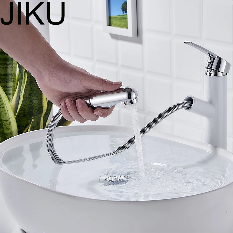 

JIKU Solid Brass Water Tap Bathroom Basin Faucet Bathroom Tap Cold And Hot Bathroom Sink Faucet Torneira Banheiro