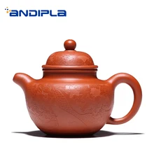 240 мл Исин аутентичная НЕОБРАБОТАННАЯ руда Фиолетовый Глиняный заварочный чайник офисный чайный набор кунг-фу Dahongpao горшок Hamdmade классический фильтр черный чайник