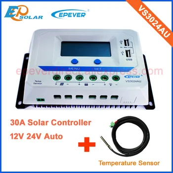 

30amp 30A home use Regulator solar panels Battery Charge Controller PWM VS3024AU lcd display with temperature sensor