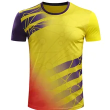 Футболка для бадминтона для мужчин/женщин, быстрокрутая футболка для бадминтона, командная игра, короткий рукав, Спортивная футболка, Спортивная теннисная футболка 216