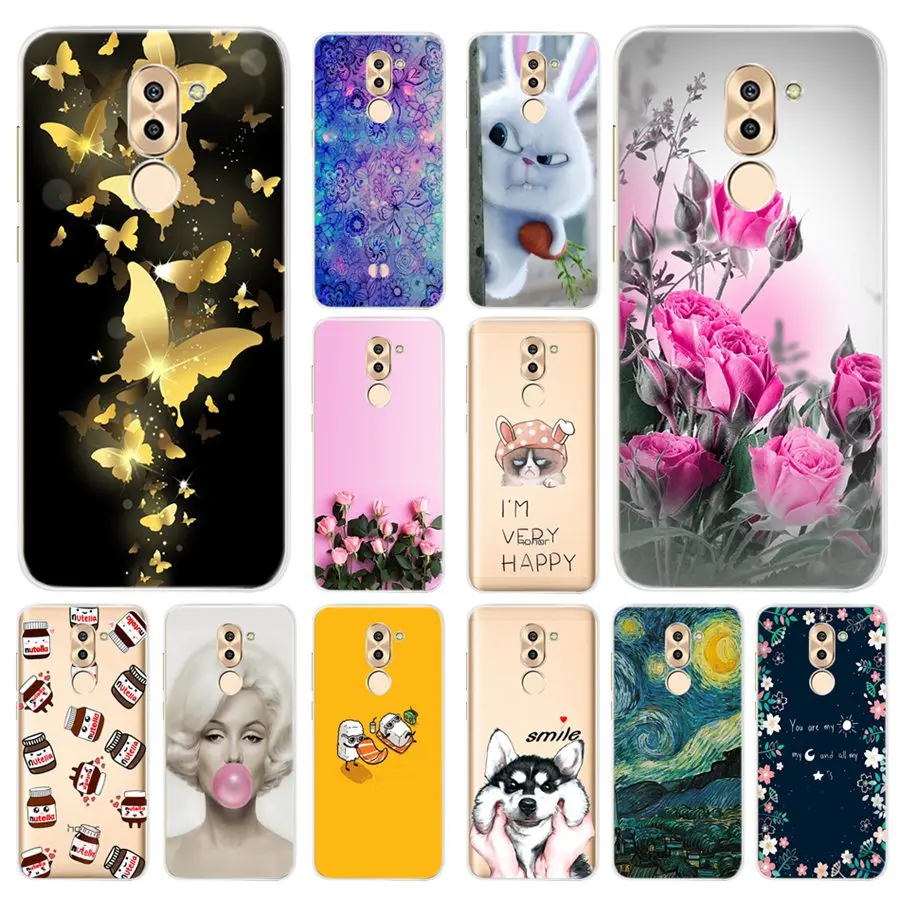 Soft TPU Case For Huawei Honor 6x gr5 2017 Anime Cute Cover Honor6x Phone Slim Cartoon Bumper |