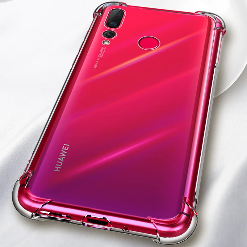 

YUETUO Soft tpu battery phone back etui,coque,cover,case for huawei nova 4 nova4 silicone silicon luxury transparant accessories