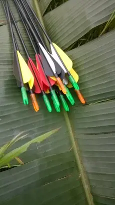 

Hunting shooting 80cm DIA 6mm Fiberglass Arrow Steel Arrowhead FRP Fletched hunter Archery Practice 18pcs,25pcs