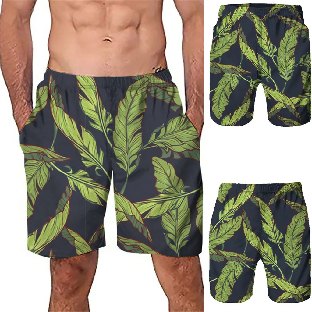 

2019 Quick Dry Men's Swimming Trunk Feather Shorts Swimsuit Shorts Trunks Boxer Swimwear Surf Wear Summer Sporty Panty Black