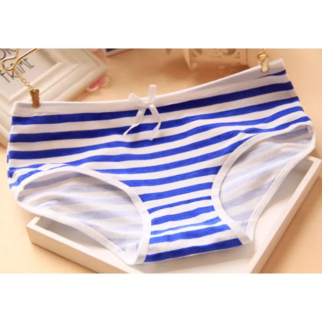 1 pcs New Hot Summer Style Panties Small Fresh Stripes Navy Bow Lovely