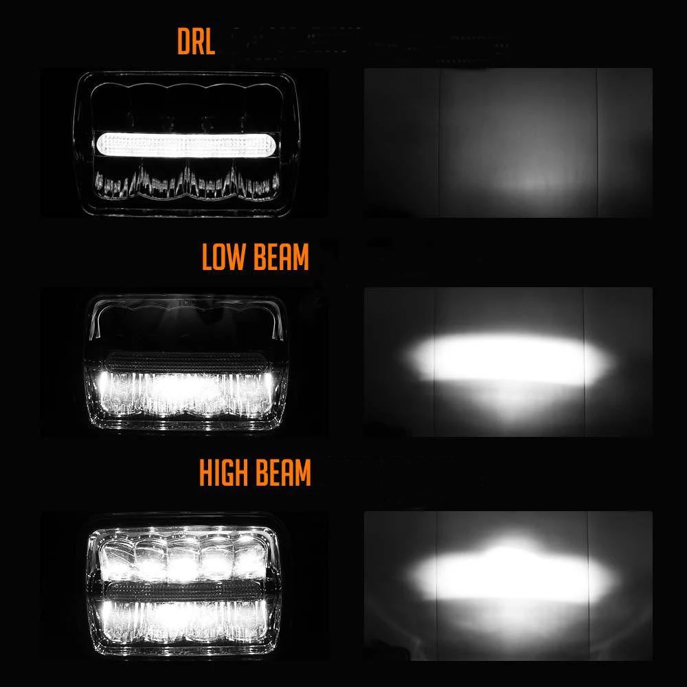 7X6 inch LED Conversion Headlight Lamp For Honda XR250 XR400 XR650 Suzuki DRZ (1 Lamp)