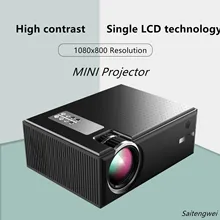 Мини-проектор, разрешение 1080x800, ЖК Портативный 3D проектор для домашнего кинотеатра 4K