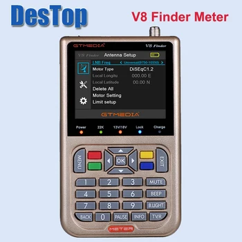

NEW GTmedia V8 Finder Meter Digital Satellite Finder HD DVB-S2/S2X H.265 High Definition 3.5"LCD With 3000mAh Battery Sat finder