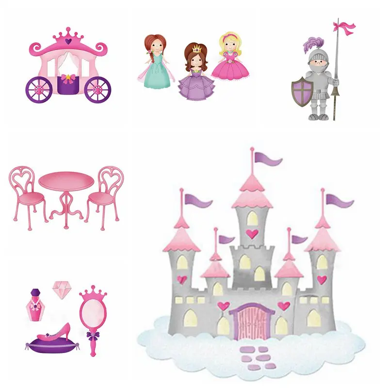 

Fairy Tale Castle Princess Pumpkin Car Cutting Dies Stencil DIY Card Album Making Scrapbooking Card Album Making New Dies 2019
