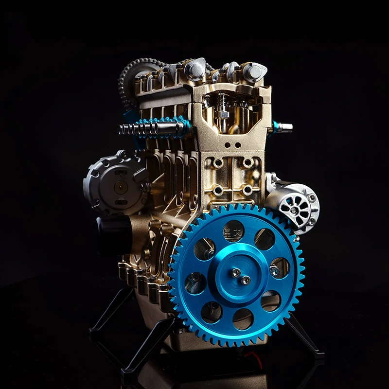 HowPlay четырехцилиндровый двигатель в сборе модель металлического двигателя для изучения механического двигателя Souptoys подарок для взрослых Коллекция игрушек ремесла