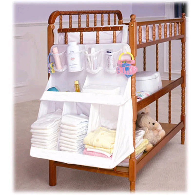 

Multi-function Storage Bag Baby Crib Diaper Caddy Infant Bed Hanging Diaper Organizer Bed Bumper Cradle Bag Multi-pocket