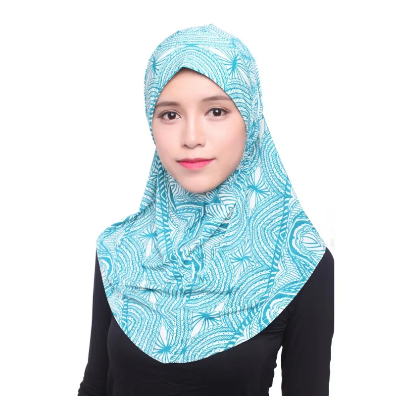 Стильные мусульманские, исламские женщины с полным покрытием, хиджаб, внутренняя Кепка, головной убор, шаль, мягкий шарф - Цвет: green