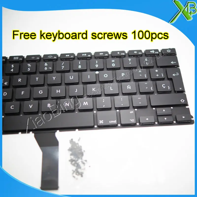 Совершенно новая испанская клавиатура SP + винты для клавиатуры 100 MacBook Air 13 3 дюйма
