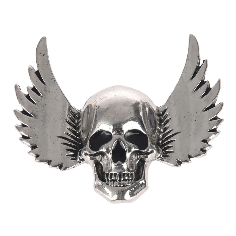 Punk Calavera y Huesos cruzados Joyería Plata Broche Pin Insignia Trabajo Lote x10 PVP £ 5.99