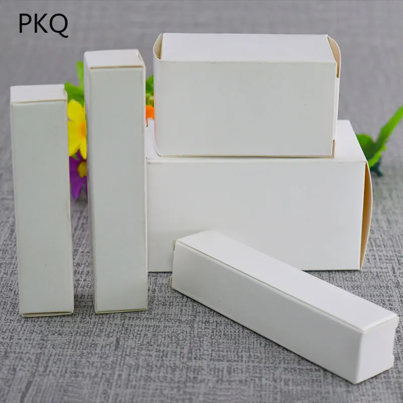 

3.6x3.6x9cm 30ml black Paper Box for Essential Oil Perfume bottle white paper Lipstick packaging Boxes kraft paper gift package