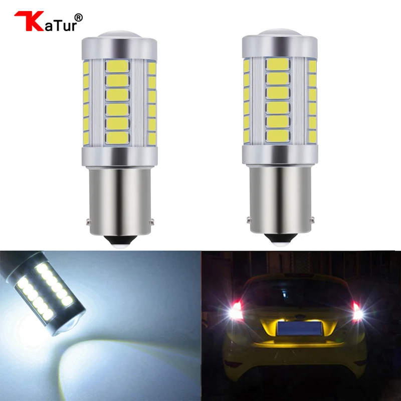 Katur 2x 1156 BAU15S PY21W 150 Degree 1056 1156PY Car LED Lamp Turn Signal Light DC 12V 33-SMD 33 SMD 5630 Orange / Amber - Испускаемый цвет: White