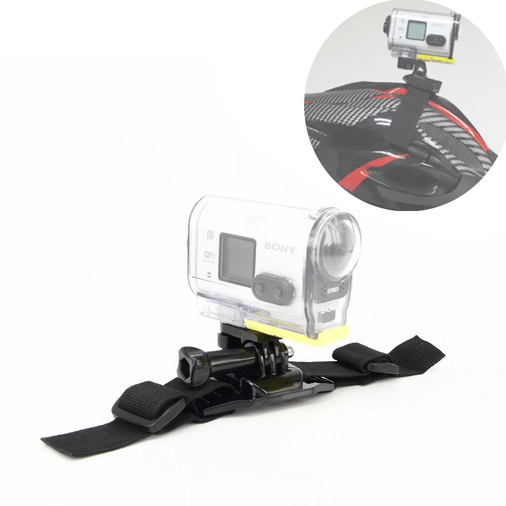 Bicycle Mountain bike Helmet Mount Strap For Sony action cam