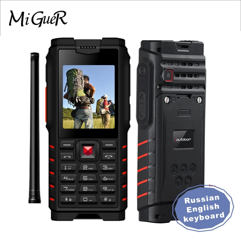 Iоткрытый T2 Walkie Talkie IP68 водонепроницаемый ударопрочный телефон 2 4 дюймов 4500 мАч