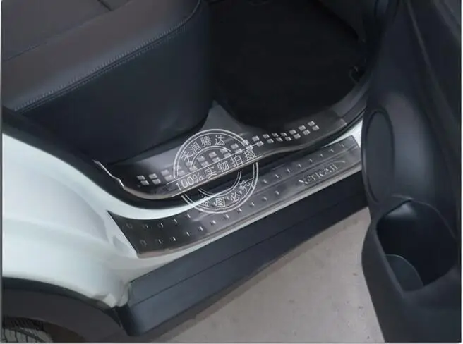 

Door sill scuff threshold plate for Nissan X-Trail X Trail rogue T32 2014 2015 8pcs/set High quality car accessories stickers