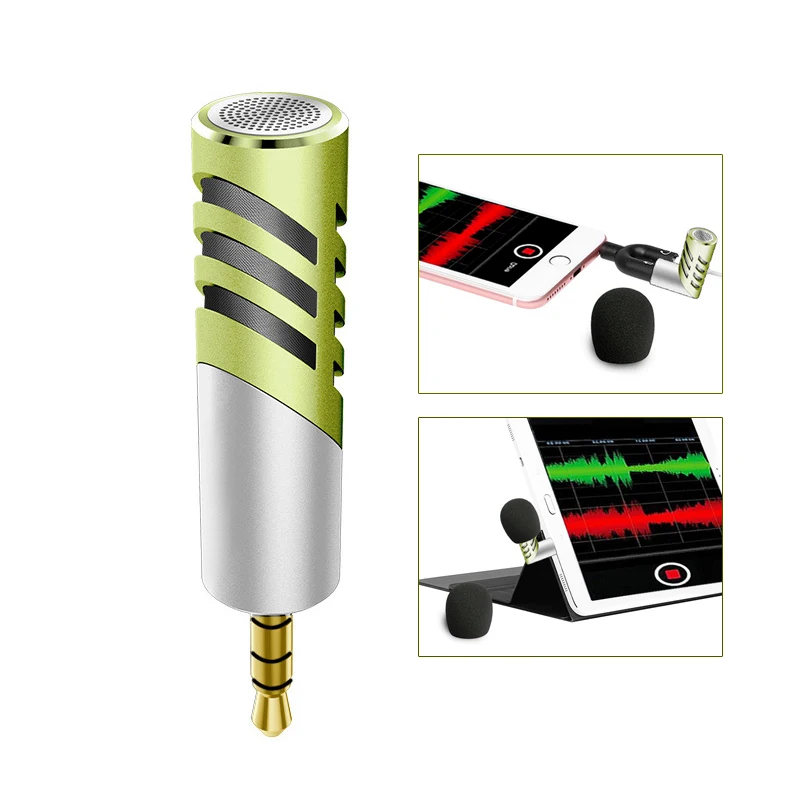 New Full Metal Mini Microphone 3.5mm Jack Plug Mic Speaking Speech