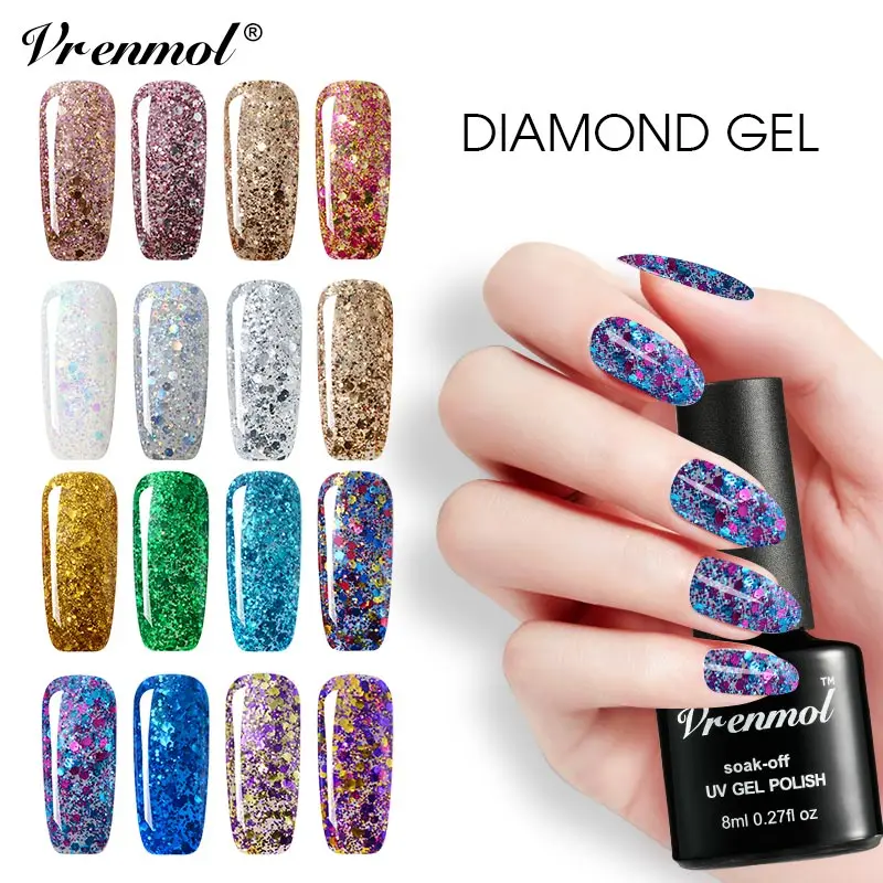 Buy Vrenmol 3D Hybrid Diamond Paint Gel Nail Polish UV