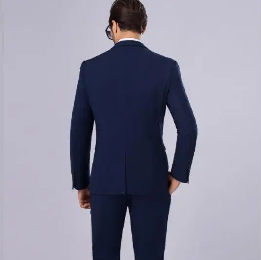 2019 New Autumn Wedding Navy Blue Suit Men Blazer Men's Navy Blue Business Suit Men's Dress Suits Full size M-4XL Wedding Suits 2019 New Autumn Wedding Navy Blue Suit Men Blazer Men's Navy Blue Business Suit Men's Dress Suits Full size M-4XL Wedding Suits