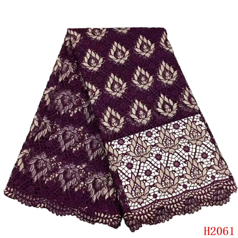 

Latest African Laces 2019 Guipure Embroidery Wedding Lace Latest Nigeria Cord Lace Fabric for Women HX2061