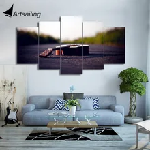 5 Piece Canvas Art HD Printed Vintage Guitar Painting Music Instrument Wall Pictures for Living Room Free Shipping CU-1892A