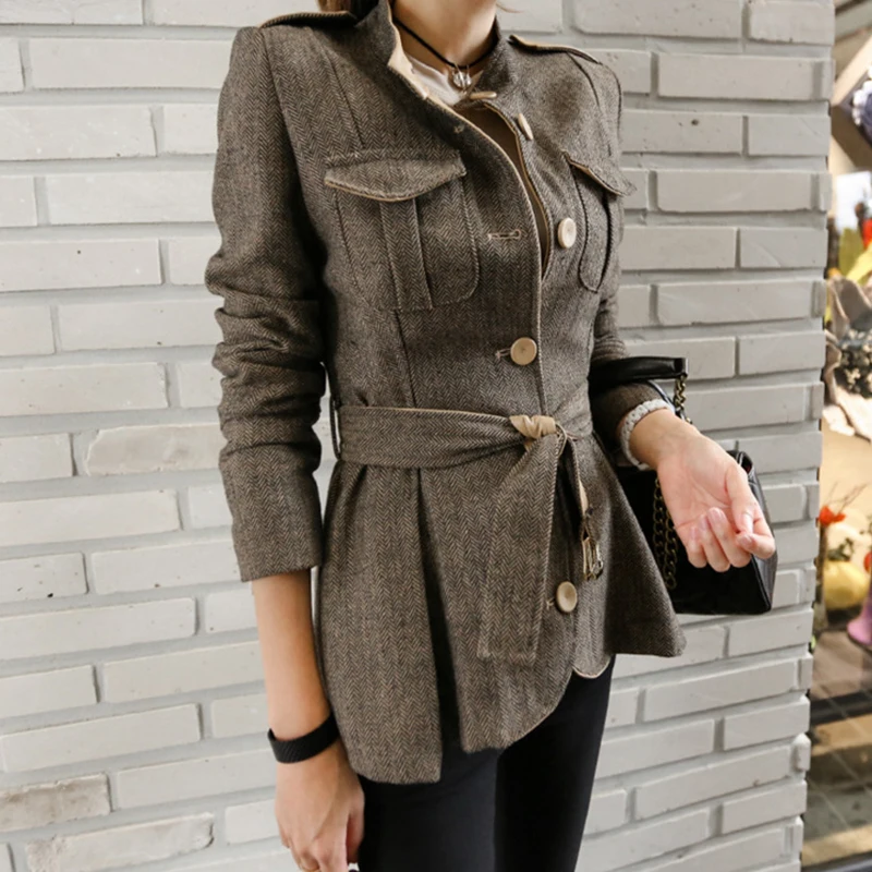 Promo Fashion women comfortable work style thick warm coat new arrival elegant outerwear vintage temperam