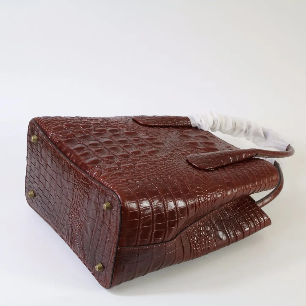 Мода Крокодил тиснением Для женщин сумка \ сумочка из натуральной кожи Tote