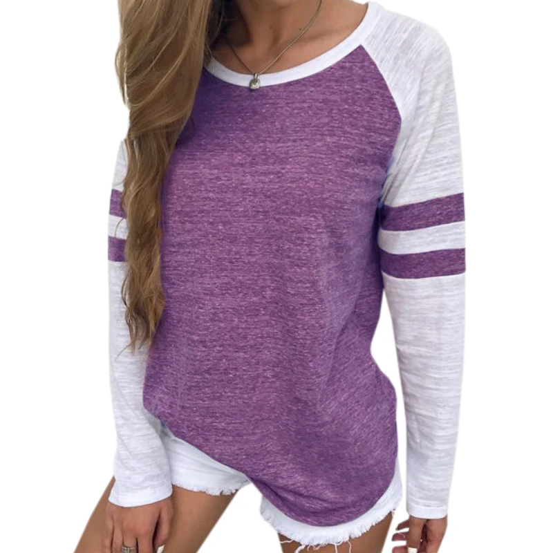 Béisbol niñas rayas Camisetas Top Camisetas mujeres Camisetas básicas Patchwork O cuello Top Tee mujeres Blusas Camisetas Mujer GV162 Béisbol niñas rayas Camisetas Top Camisetas mujeres Camisetas básicas Patchwork O cuello Top Tee mujeres Blusas Camisetas Mujer GV162