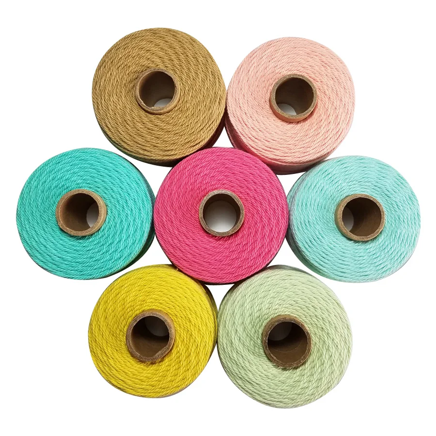 

Wholesale 100% Cotton rope 80m/roll twine cord 10pcs/lot twisted cords