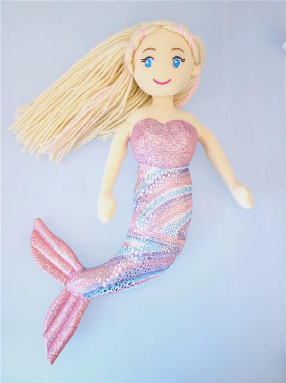 Брендовые плюшевые куклы русалки с изогнутым хвостом, игрушки для девочек, Супер Красивая Русалочка, 10 цветов, 18 дюймов, детские куклы, свадебные куклы