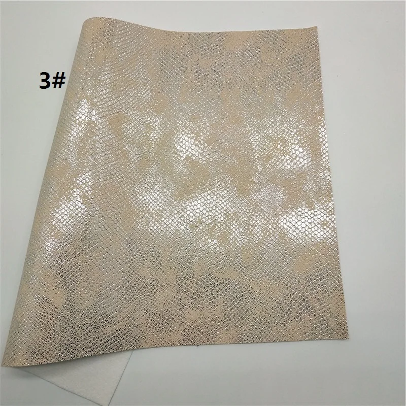 1 шт. 21X29 см Металлическая Змея искусственная кожа ткань, искусственная кожа листы для изготовления бантов leosynthecodiy T252A - Цвет: 3