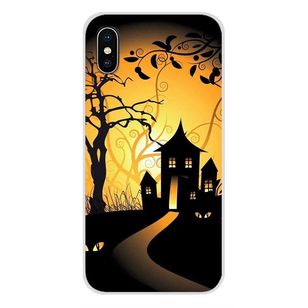 Happy Halloween ткани Тыква мягкие прозрачные чехлы для Apple iPhone X XR XS MAX 4 4S 5 5S 5C SE 6 6S 7 8 Plus ipod